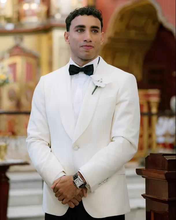 Said Palao se emocionó al ver a Alejandra Baigorria llegar al altar / Instagram