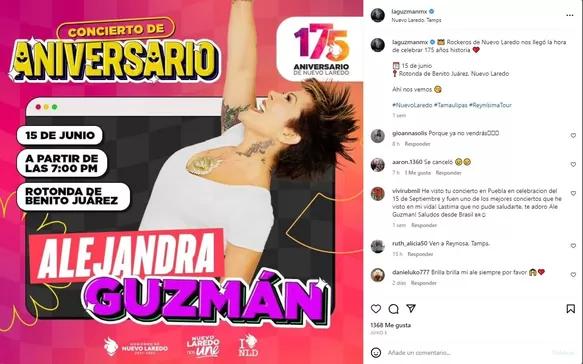 Alejandra Guzmán suspendió presentación por temas de salud