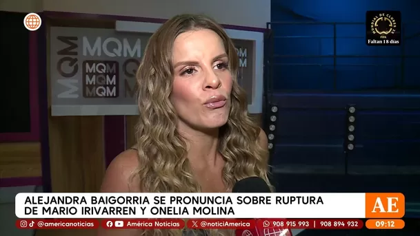 Alejandra Baigorria tiene la conciencia tranquila tras la separación de Mario Irivarren y Onelia Molina / Captura