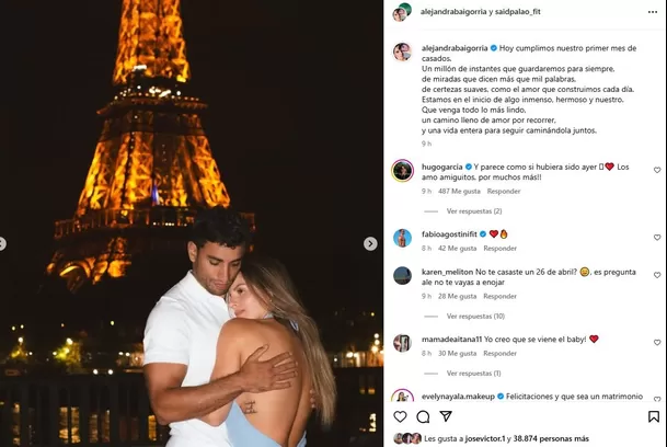 Alejandra Baigorria y Said Palao cumplieron un mes de casados / Instagram Alejandra Baigorria y Said Palao cumplieron un mes de casados / Instagram
