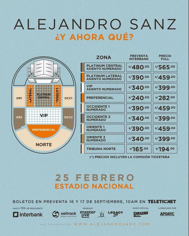 Entradas para el concierto de Alejandro Sanz / Masterlive Entradas para el concierto de Alejandro Sanz / Masterlive