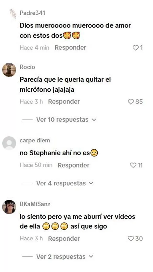 Reacciones en TikTok sobre la presentación de Alejandro Sanz con Stephanie Cayo en Las Vegas / Captura Reacciones en TikTok sobre la presentación de Alejandro Sanz con Stephanie Cayo en Las Vegas / Captura