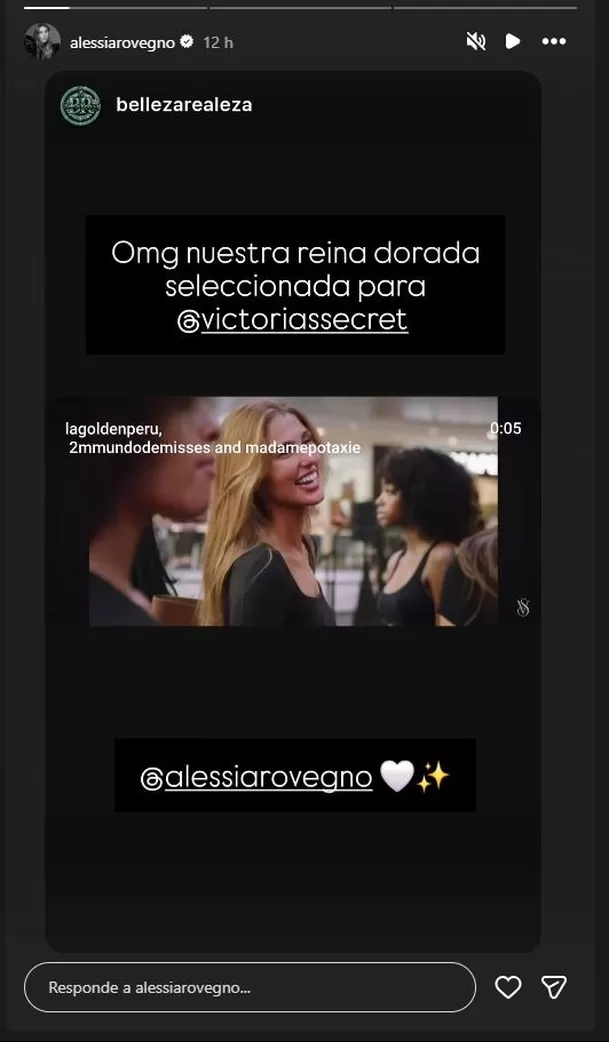 Alessia Rovegno apareció en las imágenes del casting de Victoria’s Secret y hasta reposteó la publicación que la daba como seleccionada. Sin embargo, un detalle en las imágenes finales despertó dudas entre los seguidores Video: Instagram @alessiarovegno