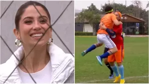 Alessia se emocionó al borde de las lágrimas con el gol de Jimmy. Fuente: AméricaTV