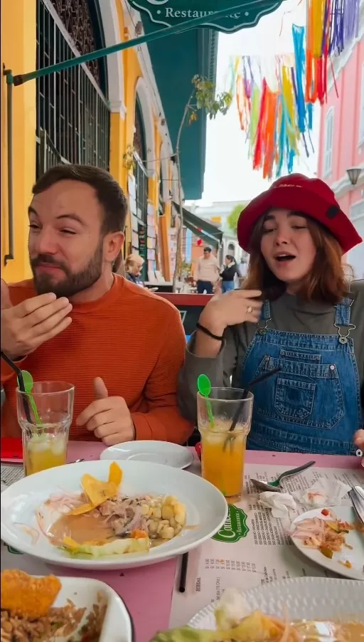 Alex Béjar hizo un reto viral probando comida peruana con ají/Foto: Instagram