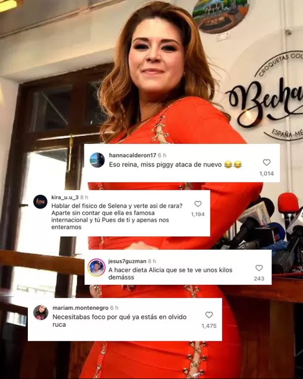 Muchos usuarios lamentaron la actitud de Alicia Machado con Selena Gómez / Imagen: Perez Colunga