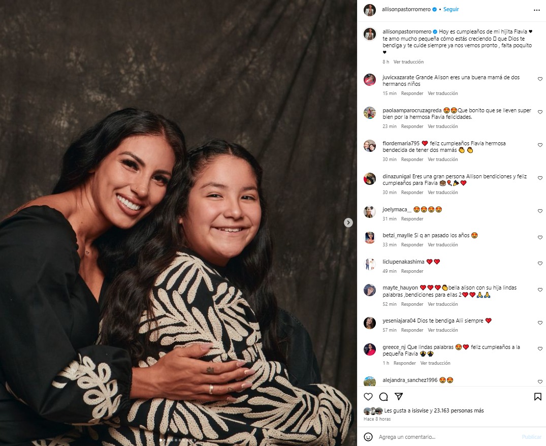 Allison Pastor conmovió con saludo para la hija de Erick Elera por su cumpleaños. Fuente: Instagram
