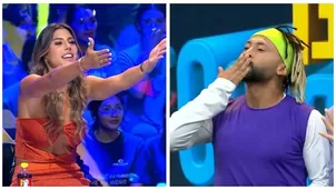 Alondra García Miró y Zumba se volvieron a ver en '¿Cuál es el verdadero?'. Fuente: AméricaTV