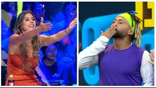 Alondra García Miró y Zumba se volvieron a ver en '¿Cuál es el verdadero?'. Fuente: AméricaTV