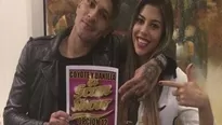 Paolo Guerrero y Alondra García Miró apoyan al 'Coyote' Rivera. Foto: Twitter Oficial