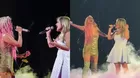 Amaia Montero reapareció en el multitudinario concierto de Karol G en España