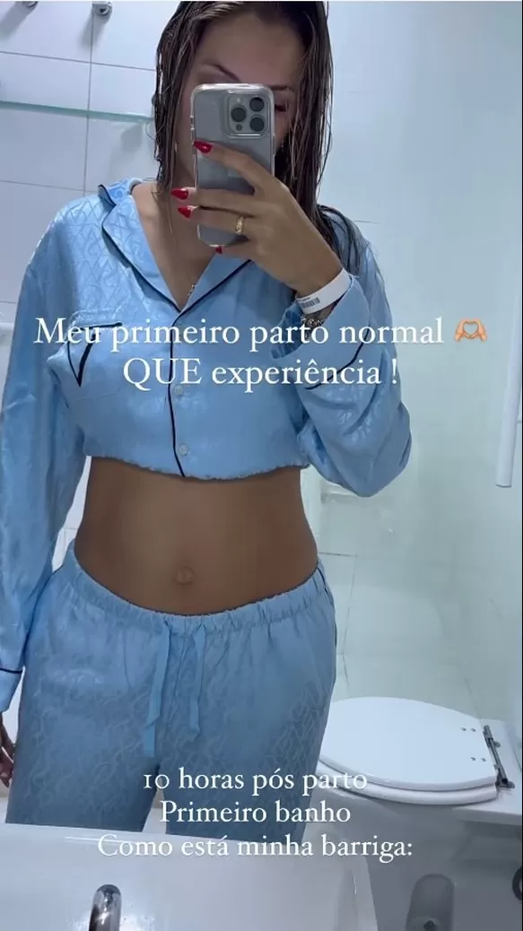 Ana Paula Consorte muestra cómo quedó figura tras traer al mundo a su bebé por parto natural/Foto: Instagram