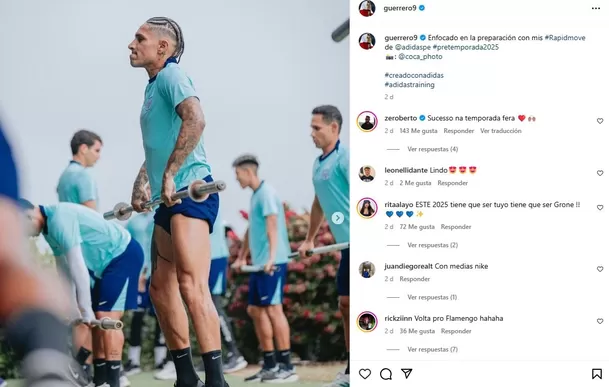 Paolo Guerrero ya se encuentra en Lima para volver a las canchas / Instagram