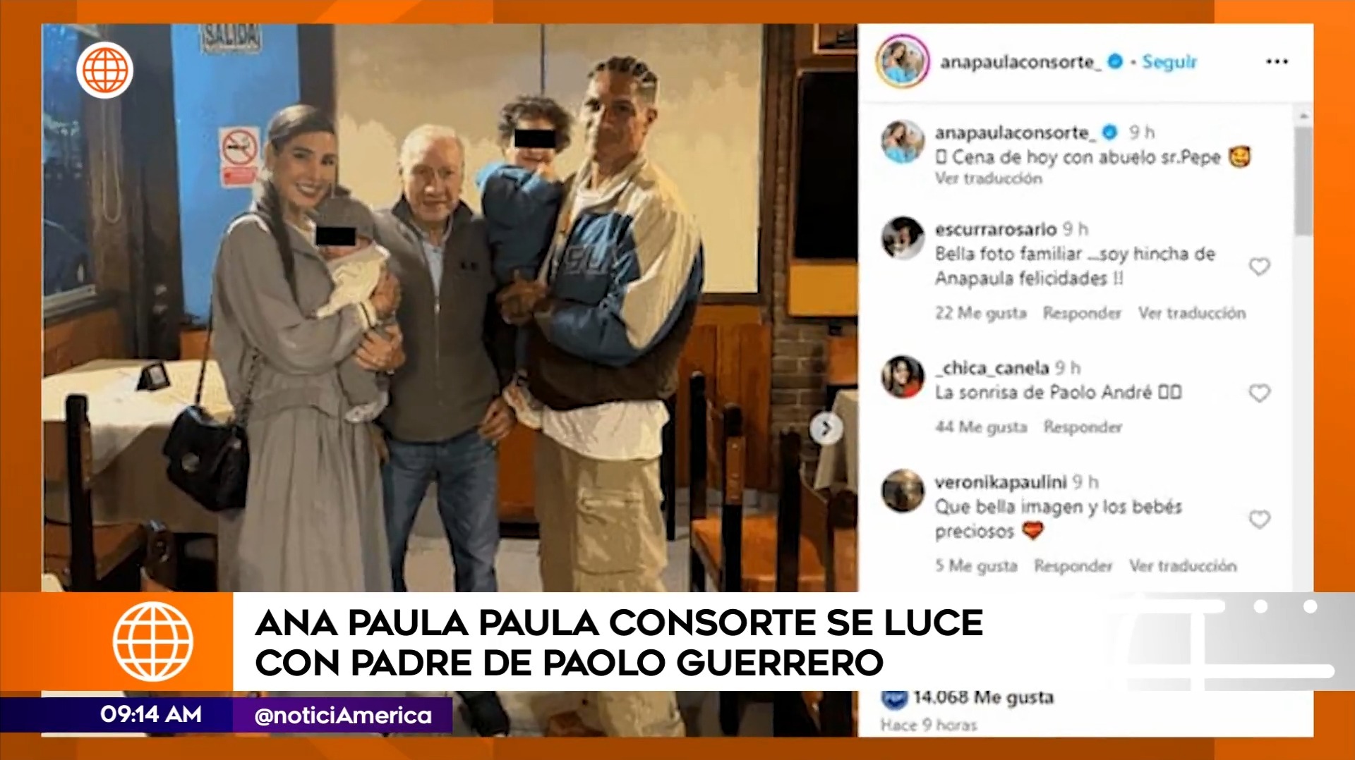 Ana Paula Consorte compartió foto con papá de Paolo Guerrero, pero luego eliminó la publicación / Instagram