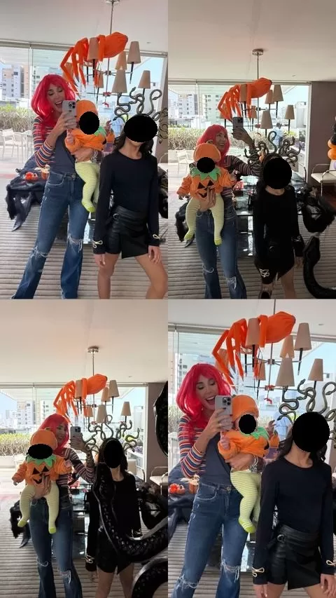 Ana Paula Consorte sorprendió con disfraces de Halloween junto a sus hijos/Foto: Instagram