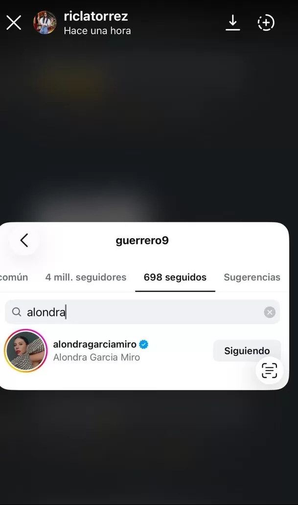 Tras la viralización de un 'reposteo' del 'Depredador' a su expareja Alondra García Miró, la pareja volvió a darse 'unfollow' en Instagram. Foto: IG @riclatorrez