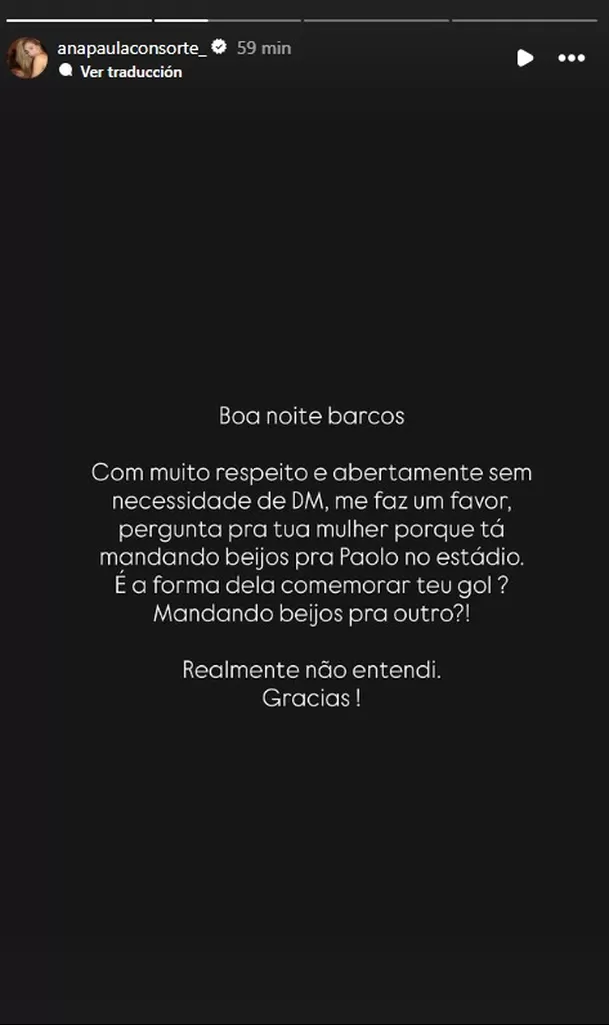 Ana Paula encara a Barcos por besos de su esposa a Paolo/ Captura