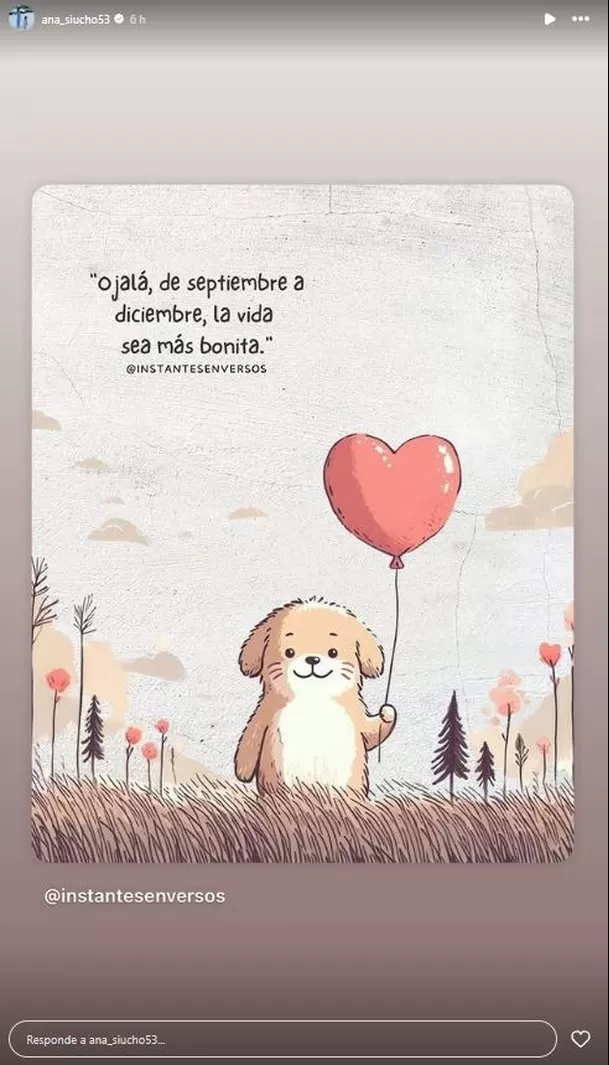 Ana Siucho lanzó mensaje tras declaraciones de Edison Flores. Fuente: Instagram Ana Siucho lanzó mensaje tras declaraciones de Edison Flores. Fuente: Instagram