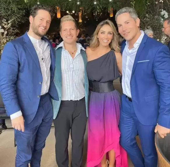 Christopher Uckermann, Guillermo Rosas, Anahí y Christian Chávez. Fuente: Instagram