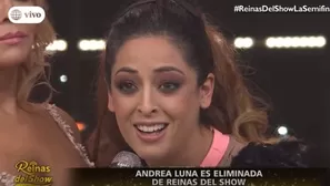 Andrea Luna calificó de “injusta” su eliminación y generó polémica en 'Reinas del Show'