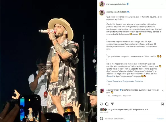 Andrea San Martín lloró porque Anuel AA le dio like a su publicación 