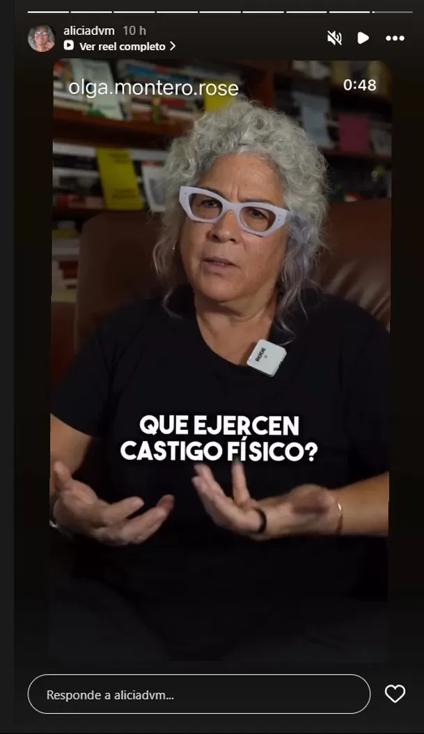 Tras el pronunciamiento de Andrea San Martín, Alicia Díaz compartió un contundente video sobre el abuso y el castigo infantil Video: IG @aliciavdm Tras el pronunciamiento de Andrea San Martín, Alicia Díaz compartió un contundente video sobre el abuso y el castigo infantil Video: IG @aliciavdm