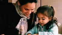 Andrea disfruta de su etapa de madre junto a sus hijas. Foto y video: IG Andrea San Martín