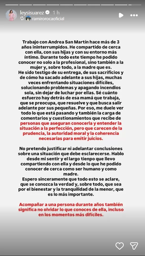 Andrea San Martín salió en libertad la tarde de este viernes 23 de octubre luego de permanecer detenida cerca de 40 horas en la carceleta de la comisaría de Miraflores Andrea San Martín salió en libertad la tarde de este viernes 23 de octubre luego de permanecer detenida cerca de 40 horas en la carceleta de la comisaría de Miraflores