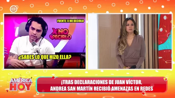 Andrea San Martín escuchó atentamente a Juan Víctor Sánchez / América Hoy