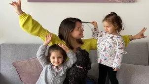 La modelo y empresaria Andrea San Martín comenzó con la decoración navideña junto a sus hijas