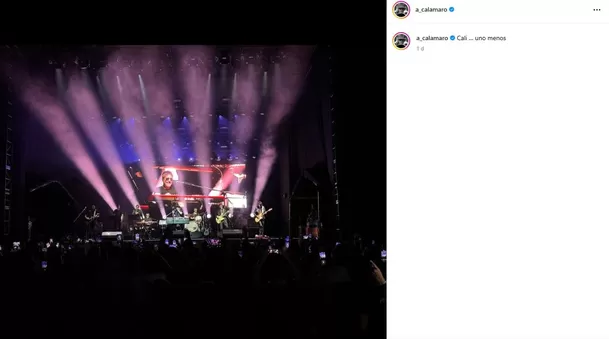 Andrés Calamaro protagonizó controversial momento durante concierto en Cali, Colombia, por defender la tauromaquia / Instagram