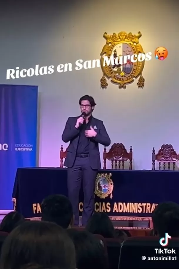 Andrés Wiese desató furor entre las estudiantes de San Marcos/Foto: Tik Tok