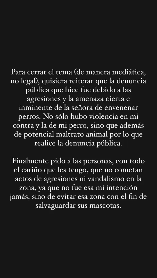 Andrés Wiese llama a la calma tras sufrir agresión. Foto: Instagram