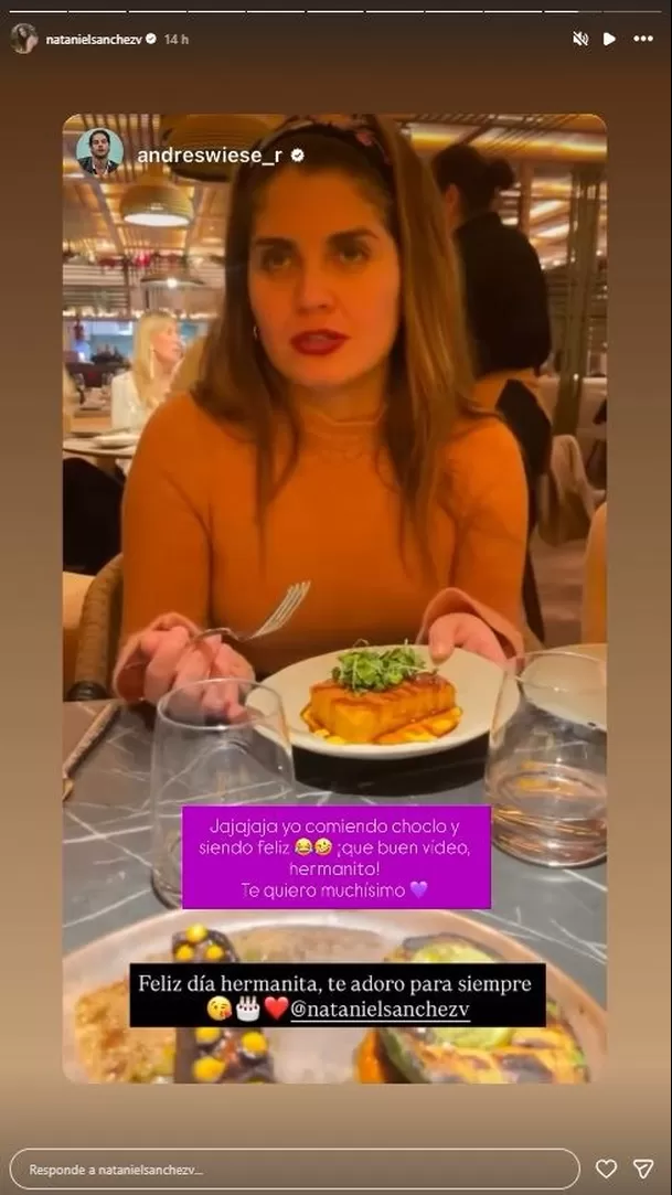 Andrés Wiese publicó video de Nataniel Sánchez por su cumpleaños / Instagram