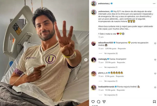 A fines de 2025, Andrés Wiese fue sometido a un operación / Instagram