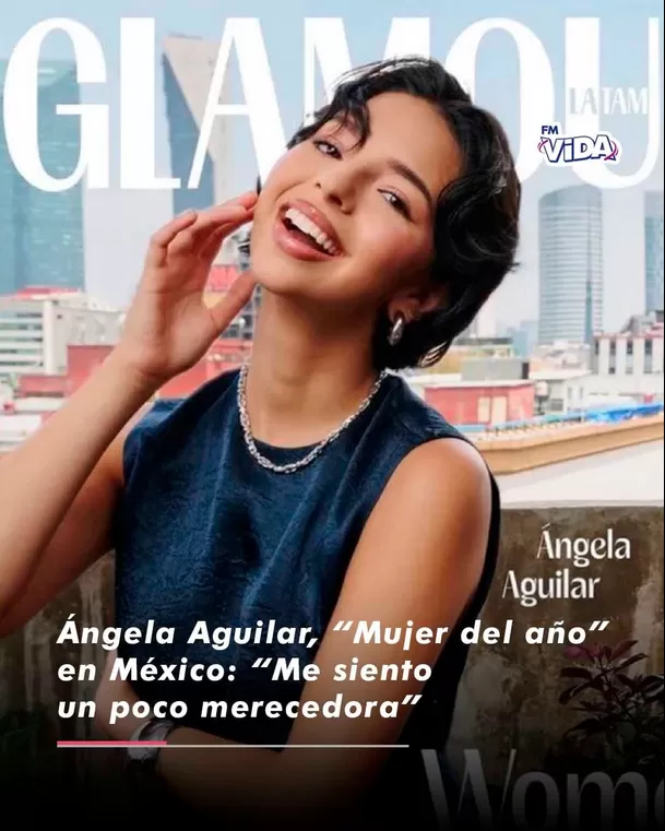 Portada de la revista Glamour con Ángela Aguilar como 'Mujer del año'/Foto: Revista Glamour