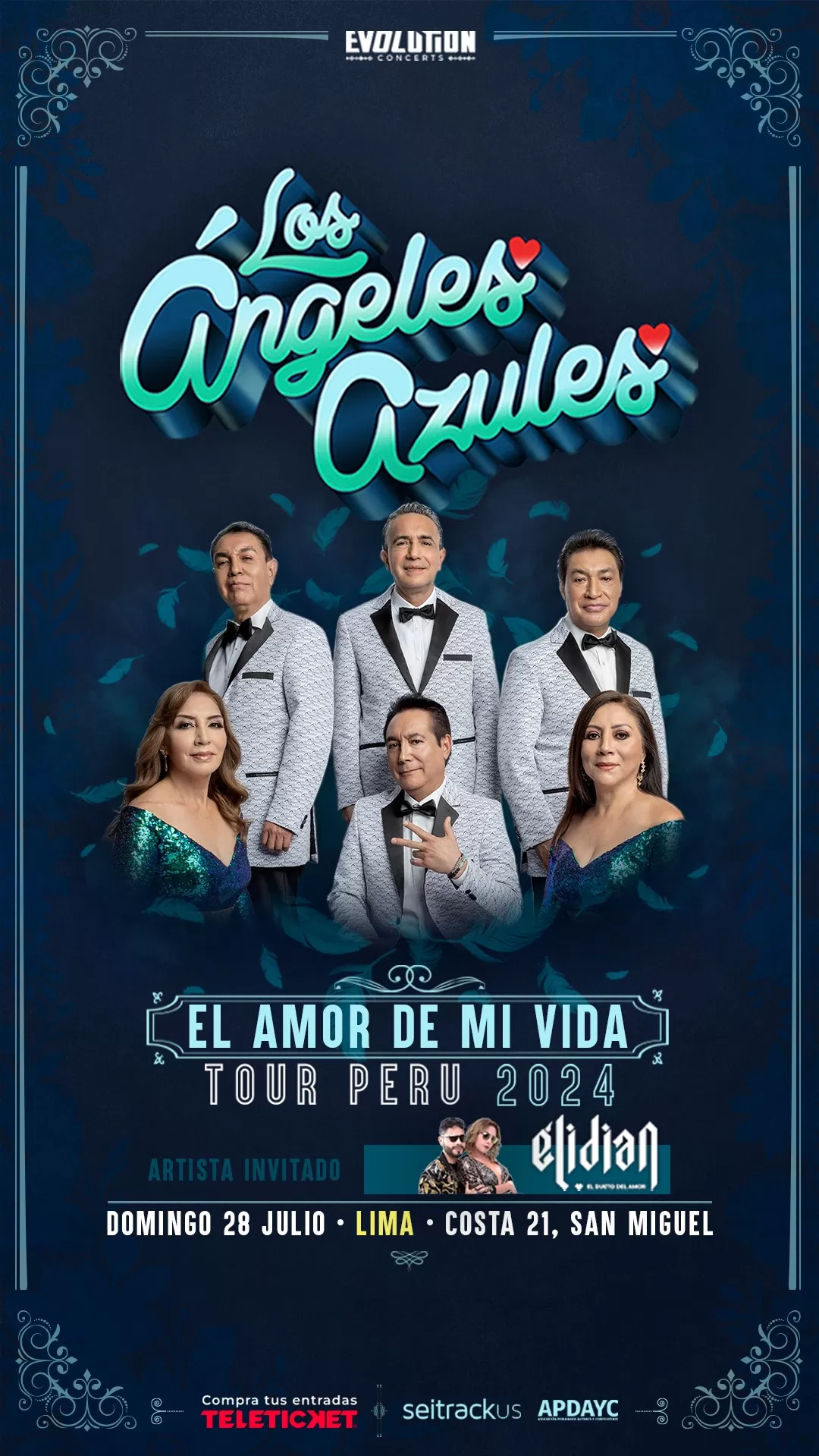 Afiche del concierto de 'Los Ángeles Azueles' en Lima por Fiestas Patrias / Difusión