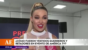 Angie Arizaga deslumbró con un arriesgado vestido de transparencias (Foto: Captura América TV)