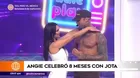 Angie Arizaga celebró 8 meses de relación con Jota Benz