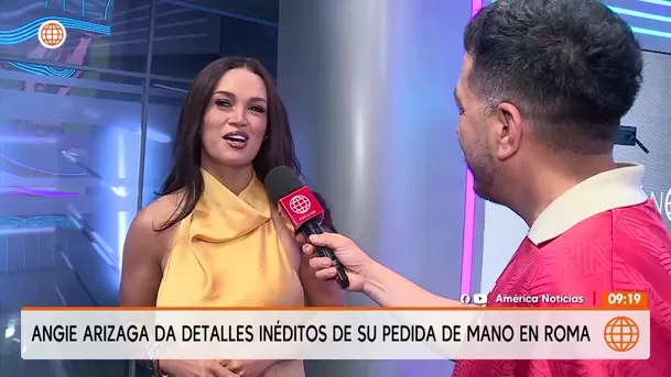 Angie Arizaga cuenta detalles inéditos de su pedida de mano en Roma ¿Quién ayudó a Jota Benz? / Captura