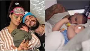 Angie Arizaga mostró a su hijo Matteo en tiernos balbuceos. Fuente: Instagram