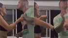 Angie Arizaga muestra cómo practica con Jota Benz su nueva canción 