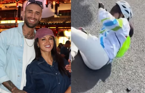 Angie Arizaga recuerda aparatosa caída en bicicleta en China: quiso asustar a Jota Benz y terminó en el suelo. Foto: IG @angiearizaga Angie Arizaga recuerda aparatosa caída en bicicleta en China: quiso asustar a Jota Benz y terminó en el suelo. Foto: IG @angiearizaga