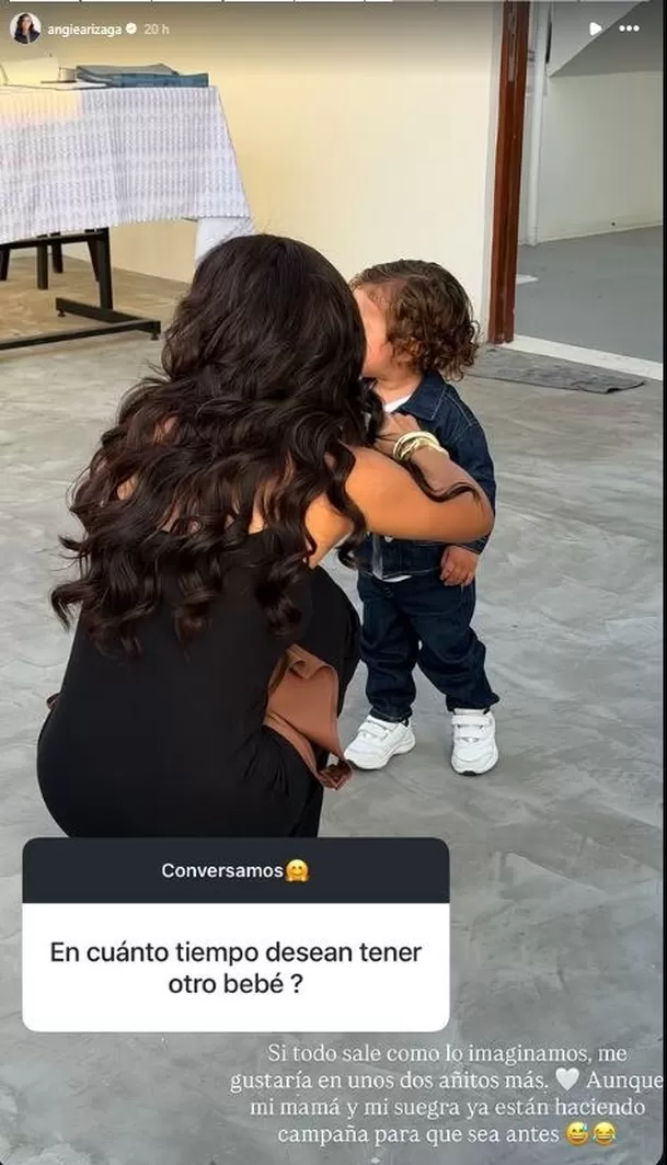 Angie Arizaga confiesa en cuánto tiempo planea tener otro bebé con Jota Benz  / IG: angiearizaga