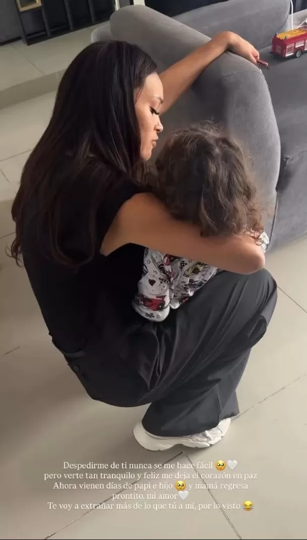 Angie Arizaga se despide de Matteo y su hijo protagoniza inesperado gesto antes de su viaje. Foto: IG @angiearizaga Angie Arizaga se despide de Matteo y su hijo protagoniza inesperado gesto antes de su viaje. Foto: IG @angiearizaga