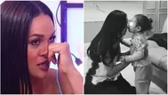 Angie Arizaga se va del país y se despide de su bebé