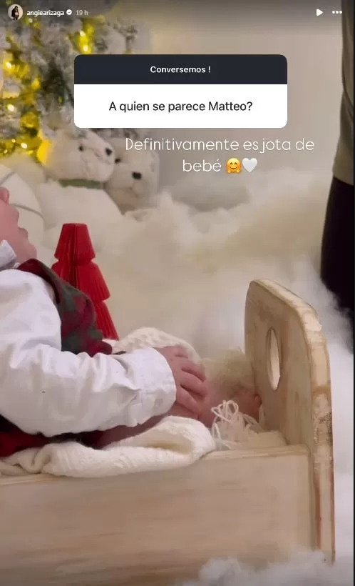 Angie Arizaga reveló que su hijo Matteo se parece a Jota Benz. Fuente: Instagram Angie Arizaga reveló que su hijo Matteo se parece a Jota Benz. Fuente: Instagram