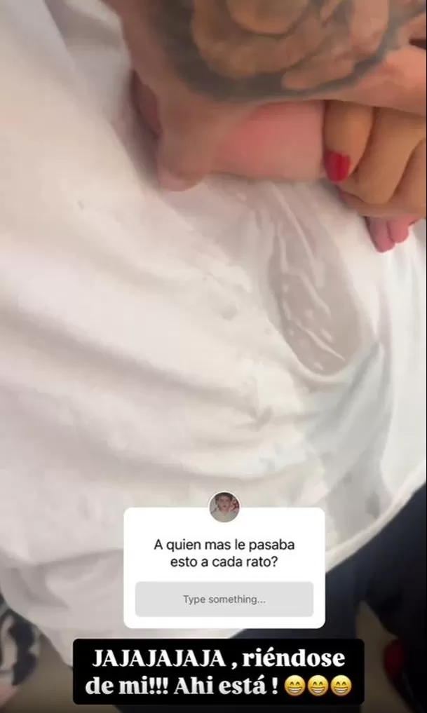 Angie Arizaga recibió regalito de su hijo. Fuente: Instagram