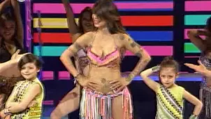 Angie Jibaja bailó con sus hijos Janko y Gia en 'El Gran Show'