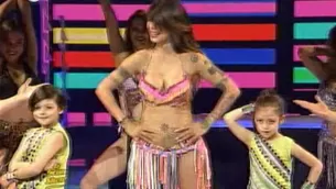 Angie Jibaja bailó con sus hijos Janko y Gia en 'El Gran Show'